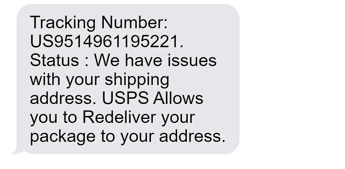 US9514961195221 Your Package Cannot Be Delivered Scam